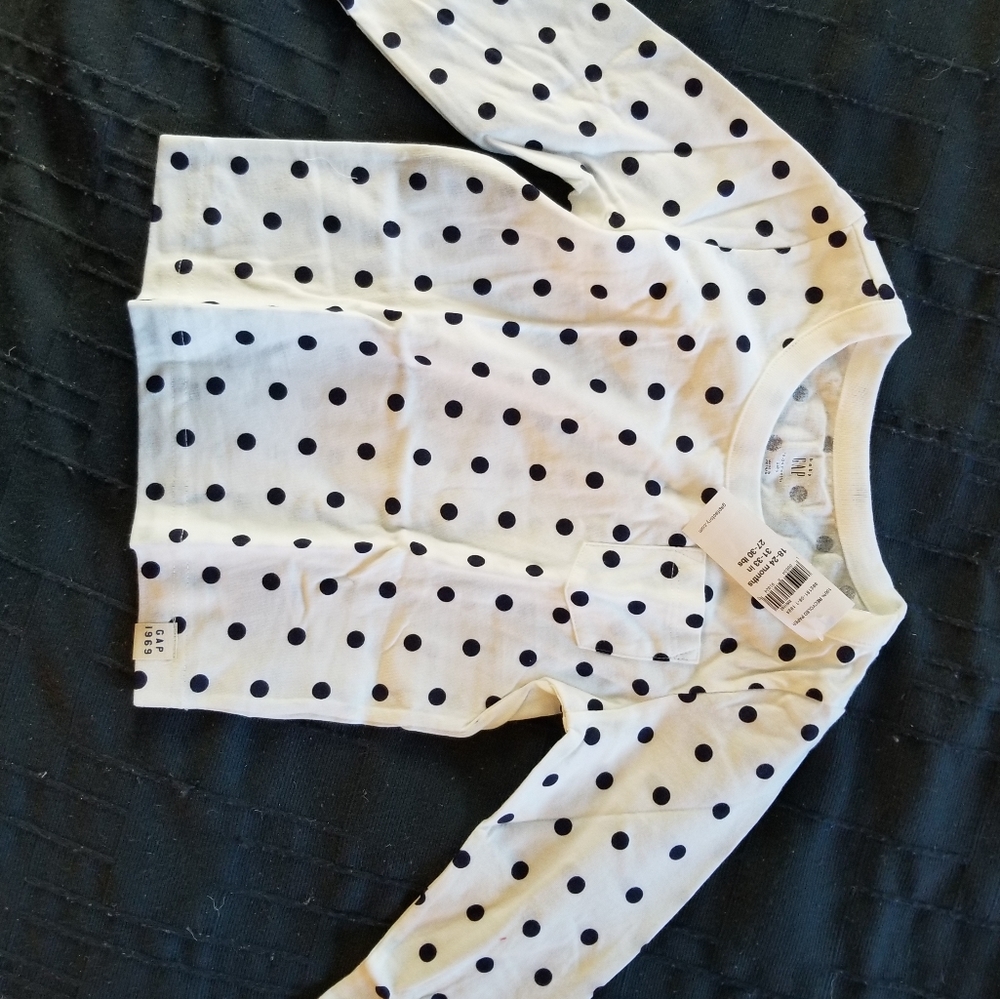 Baby Gap polka dot long sleeved shirt 18-24 months